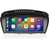 Road Top 8,8 pollici autoradio, CarPlay/Android Auto/Mirrorlink/GPS per BMW Serie 3/5 con sistema CCC E60 E61 E90 E91 E92 (2005-2010 anno), ricevitore autoradio touchscreen auto