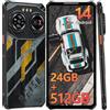 IIIF150 Air 3 Rugged Smartphone Android 14, 24GB+512GB/1TB Telefono Indistruttibile, 100MP+20MP Visione Notturna, 5500mAh/30W Cellulare Antiurto with LED Luci, 6.6 HD+, IP68/IP69K/NFC/4G Dual SIM