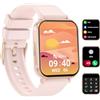 LIGE Smartwatch Donna Rispondi/Effettua Chiamate, 1.83 Orologio Smartwatch con Contapassi Sonno Cardiofrequenzimetro, 120+ Modalità Sportive IP68 Smart watch per Android iOS 2 Cinturini