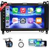 Rimoody 4+64G Android Autoradio per Mercedes Benz A/B Class W169 W245 B160 B170 B180 B200 W639 Vito Viano W906 Sprinter 9 Pollici Senza Fili Carplay Autoradio Android Auto Navi GPS Bluetooth WiFi/FM/RDS/EQ