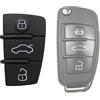 Chiavit Gommino 3 Tasti Ricambio Telecomando Guscio Chiave Nero Audi A1 A3 A4 A5 A6 A8 S4 S5 Q5 Q7 CHIAVIT Ricambi Scocca Chiavi Auto Logo Cover Membrana Pulsanti