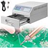 MOXAC Saldatrice Automatica a riflusso T962A Forno a riflusso 32x30 cm Riscaldatore a infrarossi Professionale 0-280 ℃ Saldatrice con circolazione di Aria Calda per PCB SMT Prova di Saldatura