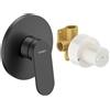 Duravit Wave rubinetto doccia da incasso con miscelatore, WA4210007046, Wave nero opaco [Rubinetteria Bagno > Rubinetteria Doccia]