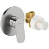Duravit Wave rubinetto doccia da incasso con miscelatore, WA4210007070, Wave acciaio inox spazzolato [Rubinetteria Bagno > Rubinetteria Doccia]