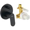 Duravit Wave miscelatore monocomando, per vasca e doccia, WA4210008046, Wave nero opaco [Rubinetteria Bagno > Rubinetteria Doccia]