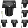 ledscom.de 6 pz. lampada da incasso a pavimento RELI per esterni, IP67, nero, angolare, 11 x 11cm, 1x GU10 max. 15W