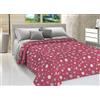CapitanCasa Copriletto Piquet Leggero Estate 100% Cotone Made Italy Sonia Fantasia Palla Matrimoniale Rosso