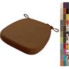 Lsjoaw 1 pezzo cuscini per sedie da cucina antiscivolo con laccetti memory foam Cuscini Sedia 40X38X33X3cm Cuscini di Seduta cuscino per sedia da pranzo,Color#18 Red Brown