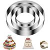 Luazvilkpsar 3 Pezzi Coppapasta Circolare, Anello per Torte Acciaio Inossidabile Coppapasta Tondi Altezza 4.5 cm, Stampo per Torte Diametro 10/15/20 cm per Torte, Mousse, Pasticceria