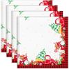 Arquiel Tovaglioli Natale Set Di 4, Tovaglioli Cedro Natale Albero Rosso camion Di Stoffa 100% Cotone Riutilizzabili Morbido Tovaglioli Perfetto Per Feste,Festival, Ristoranti(45 cm x 45 cm)
