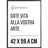 Estancia Cornice Portafoto in Legno Nero 42x59,4 cm (A2) con Vetro Plexi Infrangibile | Cornice Moderna Din A2 Nera