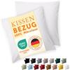 Blumtal Federe Cuscini Divano 40 x 40 cm - Set di Copricuscini per Divani in Microfibra a 2 Pezzi con Chiusura a Zip, certificati Oeko-Tex, extra morbidi e lavabili - Bianco