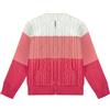 GRACE KARIN Cardigan a maniche lunghe, girocollo, casual, con chiusura lampo, bolero lavorato a maglia, Blocco di colore rosso corallo, 10 anni