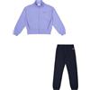 Champion Legacy Girl-Full Zip Sweatsuit Elastic Cuff Tuta da Allenamento, Purple (VS097), 5-6 Anni Bambine e Ragazze