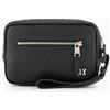 Armani Exchange Pochette nera da uomo con logo monogram impresso UNI