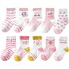 Happy Cherry Calzini per Neonati 5/10 Paia Cotone Calzini per Ragazzi Calzini Traspiranti per Bambina Comodo per tutti i giorni Unisex-Bimbi 0-12 Anni