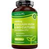 Nutravita Psyllium Husk 4500mg - 180 Capsule | Con 500 milioni CFU - Bucce di psillio vegane