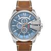 Diesel Orologio Analogico al Quarzo Uomo con Cinturino in Pelle DZ4458