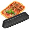 NAMAI - Teglia Pizza Rettangolare, 41CM x 29 CM, Alluminio Resistente e Duraturo, Antiaderente, Design Effetto Pietra, Made In Italy