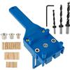 Keyohome 41 Pezzi Dima per Fori a Tasca 6/8/10 mm Dima per Spinatura Legno Guida per Spinatura per Angolo di Lavorazione del Legno (41pcs, blu)