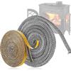 Suynauetev 2 Pezzi Guarnizione Stufa a Pellet 10 mm*3m Guarnizione Stufa Pellet Guarnizione Stufa a Legna Guarnizioni per Forni 3mm*10mm*3m Guarnizione Vetro Stufa a Pellet Guarnizione per Stufa a Pellet