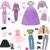 Miunana 8 Abiti Vestiti + 8 PCS Scarpe + 8 Accessori Per 11.5 Pollici 30 CM Bambola (Non Include Bambola)