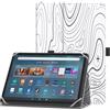 HoYiXi Custodia universale per 9-10.1 pollici Tablet Compatibile Fire HD 10/Fire HD 10 Plus con Supporto e Cover per Cinturino da Polso per 9-10.1 Samsung Lenovo Huawei Tablet-Mountain White