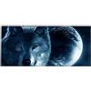 Silent Monsters Tappetino Mouse XXL 90 x 40 cm, Grande, Lupo, con Bordo Cucito, Durevoli, antiscivolo e silenzioso, gioco, ufficio, casa, lavabile, arrotolabile, Tappetini per il Gaming Mousepad