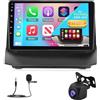 NHOPEEW 2+64G 9 Pollici Radio Android per Ford Fiesta 2009-2017 - Wireless CarPlay & Android Auto, Navigazione GPS, Controllo del Volante, FM RDS, Split Screen
