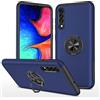 JIEZUIMEI Cover per Samsung Galaxy A50/A50s/A30s Custodia con anello incorporato a 360°, Doppio Strato Antiurto PC + TPU Militare Silicone Bumper Custodia Case per Samsung Galaxy A50/A50s/A30s Blu
