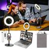 Railee Ring Light da Tavolo per Telefono 6 Luce per Selfie con Clip e Treppiede per Videoconferenza Laptop Computer Zoom Webcam Luce ad Anello LED Dimmerabile per Fotografia Live Stream Video
