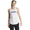 adidas Canotta Racer Linear Logo Donna Bianco