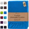 NatureMark - Lenzuolo con angoli, lenzuolo con angoli elasticizzati in spugna, ottimo rapporto qualità/prezzo in molte misure e colori, blu royal, 180 x 200 - 200 x 200 cm