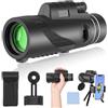 PAHTTO Monoculare 80x100 Zoom, telescopio monoculare con supporto per smartphone e treppiede estensibile, telescopio monoculare impermeabile per birdwatching, caccia, viaggi e concerti sportivi