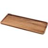 ZEONHEI 1 vassoio decorativo in legno di acacacia, rettangolare, in legno, rettangolare, in legno, decorazione allungata, piccolo vassoio decorativo per servire, ristorante, bar, 30 x 12 x 1,1 cm