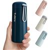 Exllena Borraccia Termica Piccola 250 ml, Borraccia Piccola da Borsetta con Manico Portatile, Mini Borraccia A Tenuta Stagna per Caffè e Latte(Blu Scuro)