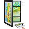 Joyshare Disegni Bambini Cornice A4, con Orizzontale o Verticale, Frontale Cornice Portafoto Artistica Apribile, Artistiche Cornici per Disegno Bambini, Nero, A4, 1 Pezzi