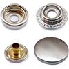 RERI Bottoni a pressione argentati da 15 mm, accessori per cucito in metallo, bottoni da cucire Jessey Snaps per fai da te, artigianato, tessuti, abbigliamento, borse