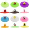 Xmart 12 Pezzi Tazza in Silicone Colorato Coperchi 10cm Riutilizzabili Coperchio per Tazza Anti Polvere Creativa Copri Tazza Silicone a Prova di Perdite per Caffè Bevanda Boccale di Birra Tazze da Tè