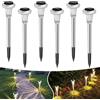 Bigzom luci solari da giardino bianco caldo, 6 pezzi lampade solari da esterno per esterno, terrazza, prato, giardino, patio, sentiero