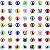 PATIKIL 100Pz Occhi Drago da 10mm, Occhi Vetro Rotondi Animali Occhi Uncinetto, Colori Misti