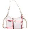 U.S. POLO ASSN. - Borsa a mano Houston Hobo in Nylon, crema-multicolore (26 X 9 X 19 cm)