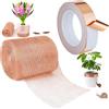 yisight Nastro Lamina Rame, Rete Rame 127mm x 6m + Nastro Adesivo 20mm x 10m, Doppia Protezione Anti Lumache e Topi, Barriera Naturale per Giardino, Orto e Elettronica