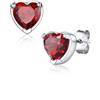 Suplight Orecchini Donna Argento 925 con Zirconia Cuore e Pietra Portafortuna 12 Mesi, Accessori Elegante con Confezione Regalo