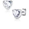 Suplight Orecchini Donna Argento 925 a Cuore, Diamante Aprile Zirconia con Confezione Regalo