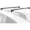 HOMCOM Traverse da tetto per auto portabagagli bloccabili 2 chiavi incluse lega di alluminio 135 x 5,5 x 7 cm nero