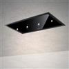 Baraldi GEA FLAT Nero Cappa a Soffitto 120 x 60 cm Nera con vetro Nero - 01GEAFL120BLSP80