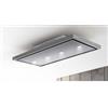 Baraldi GEA FREE Bianca Cappa a Soffitto 120 x 60 cm Inox modalità Filtrante - 01GEAFFR120ST13