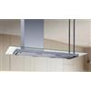 Baraldi ELEA STYLE ISOLA GLASS Cappa a Isola 146 x 60 cm Inox e Vetro con Camino a Sinistra 800 m³/h - 01ELE146GLSTSX80