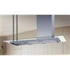 Baraldi ELEA STYLE ISOLA GLASS Cappa a Isola 146 x 60 cm Inox e Vetro con Camino a Destra 900 m³/h - 01ELE146GLSTDX90